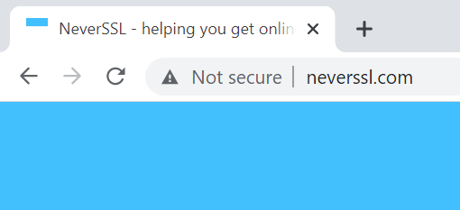 No SSL warning