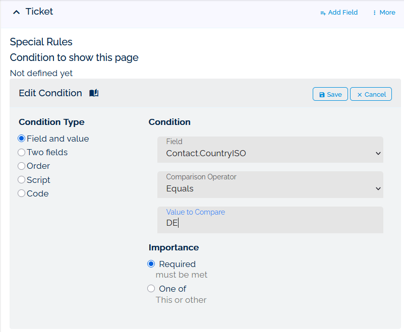 Registration form builder