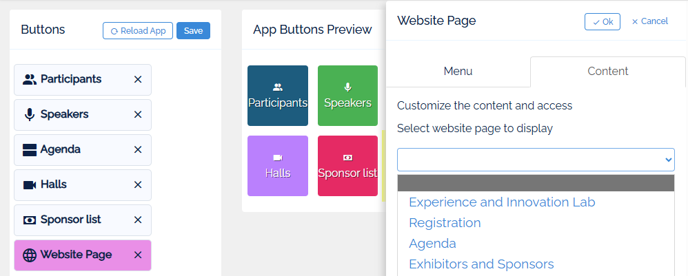 Website page connection